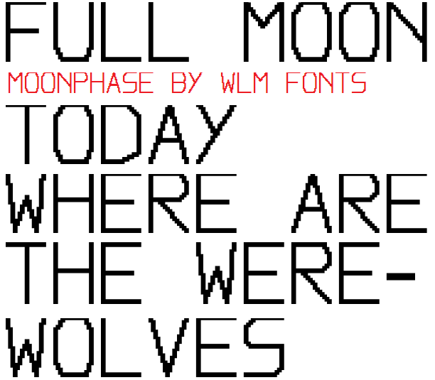 Moonphase Regular Font